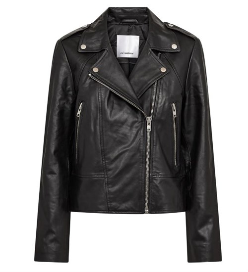 Co'Couture PhoebeCC Læder Biker Jakke, Sort